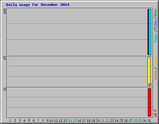 Daily usage for December 2024