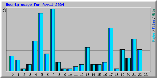 Hourly usage for April 2024