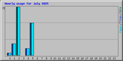 Hourly usage for July 2025