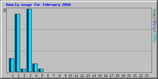 Hourly usage for February 2026