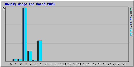 Hourly usage for March 2026