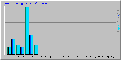 Hourly usage for July 2026